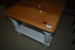 A part painted pine coffee table