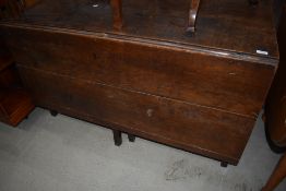 A 19th Century oak gateleg table of plain form, width approx. 125cm