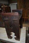 A Victorian Gothic oak stool