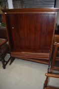 A Victorian stained frame bookshelf or dresser top, width approx. 115cm