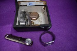 A wooden collar's box containing a selection of wrist watches including Skagen, Swiss Connection etc