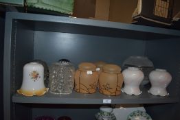 A mixed lot of light shades various styles and eras.