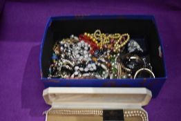 A selection of costume jewellery necklaces, bracelets and bangles, including cased set of Lotus