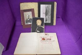 Two antique autograph books containing sketches paintings signatures etc