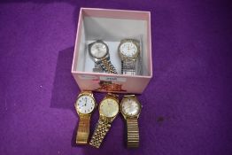 Five gent's fashion wrist watches including Avia & Sekonda etc