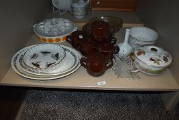 A selection of ceramics including Moira and Royal Worcester