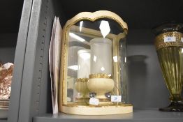 A convex wall lantern or light by Colefax and Fowler in an egg shell finish small size 30cm high