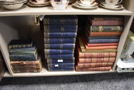 A selection of library volumes including Library of short stories and British nation etc