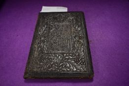 A hard embossed leather bound edition of Grays Elegy, illuminated by Owen Jones' London, Longman and