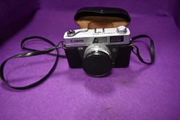 A Canon Canonet QL19 film camera