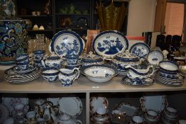 A good quantity of Booths Real old willow dinner service including tureen, plates, jug, cups and