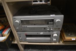 A Sony digital audio/video control centre and an Eltax Channel home theatre receiver.