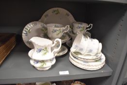 A part tea service by Richmond in the Blue Poppy design