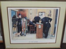 A Ltd Ed print, after Tedd, His First Captive, signed and num 657/850, 45 x 56cm, plus frame and