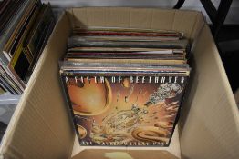 A selection of vinyl records and albums including folk and soul interest