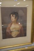 A mezzotint, after Ellen Jowett, Mrs Urquart, signed and dated 1933, 50 x 40cm, plus frame and