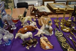 A selection of figures and studies including Sylvac hand bag