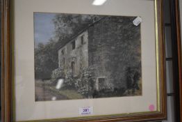 A pastel sketch, Helen, Old Mill Sandside, signed and dated (19)98, 20 x 27cm, plus frame and