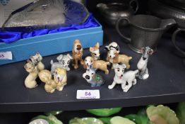 A selection of collectable figures by Wade from the Disney series