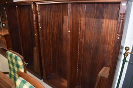 A pair of reproduction hardwood bookcases, each approx. Width 168cm, height 193cm