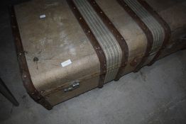 A vintage travel trunk