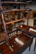 A Victorian mahogany towel rail of turned form