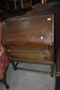 An early 20th Century oak bureau