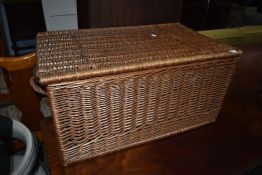 A large wicker hamper, approx. 74 x 46 x 37cm