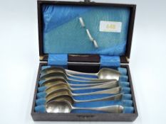 Six Georgian teaspoons of Old English form (3 & 3), London 1801, Thomas Oliphant & 1791, Peter & Ann
