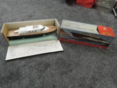 A Victory Industries Models 1:64 scale, The Vosper, Triple Screw Express Turbine Yacht, in