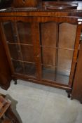 An early 20th Century mahogany china display cabinet