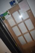 An unglazed exterior door