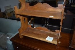 An Arts and Crafts bookshelf, free standing, width approx. 58cm