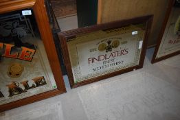 An advertising mirror, Findlaters Scotch Whisky, approx 59 x 44cm
