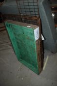 A nursery fire guard and a wooden tray with felt lining