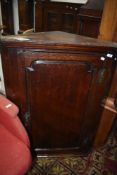 A Georgian oak corner wall cupboard , nice quality, height approx. 107cm