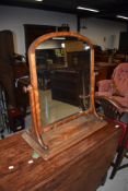 A large Victorian table mirror, width approx. 65cm