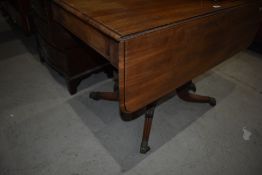 A Regency period mahogany side table having concealed drawer to end, width approx 105cm