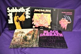 A lot of ten albums by Black Sabbath - later pressings - all been very well stored and looked