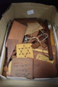 A selection of early 20th century hand made wooden puzzles