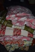 A selection of generously sized pieces of vintage fabric, suitable for upholstery and more.