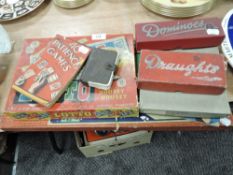 A selection of early 20th century childrens board and similar games