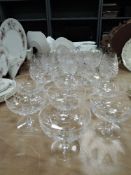 A selection of clear cut crystal glass wares including Edinburgh crystal