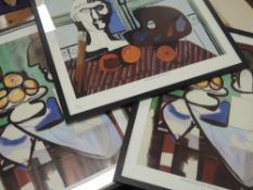 Three re-prints, after Picasso, inc Bust Bowl Palette, Dacs 1994, 62 x 48cm, plus frame and glazed