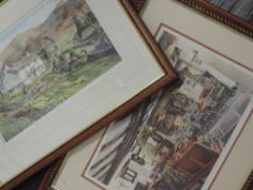 Two Ltd Ed prints, after Judy Boyes, Daffodil Time Town Head, num 703/850, 26 x 38cm, and Opening