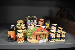 A collection of vintage tourist collectables and fairings including Penzance and Cheddar, Torquay