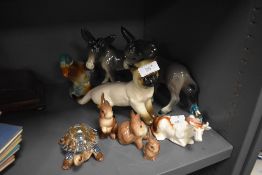 A selection of animal and farm yard figures and studies