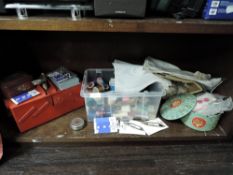 A good quantity of vintage and retro haberdashery including buttons,thread, buckles and more.