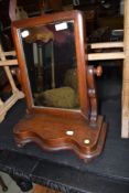 A 19th Century mahogany toilet mirror