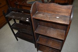 Three sets of small bookshelves